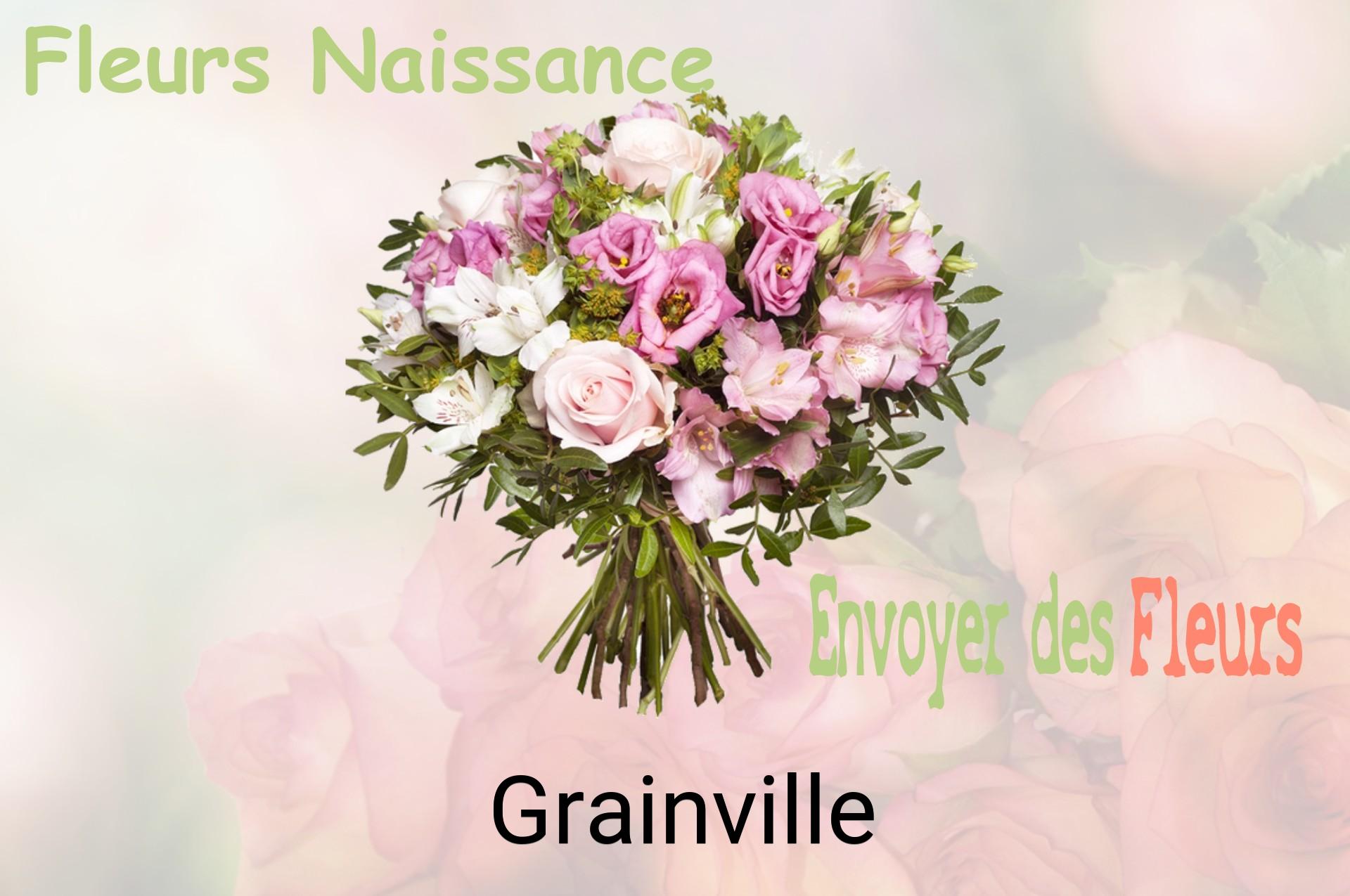 Bouquet de fleurs de naissance livré à Grainville